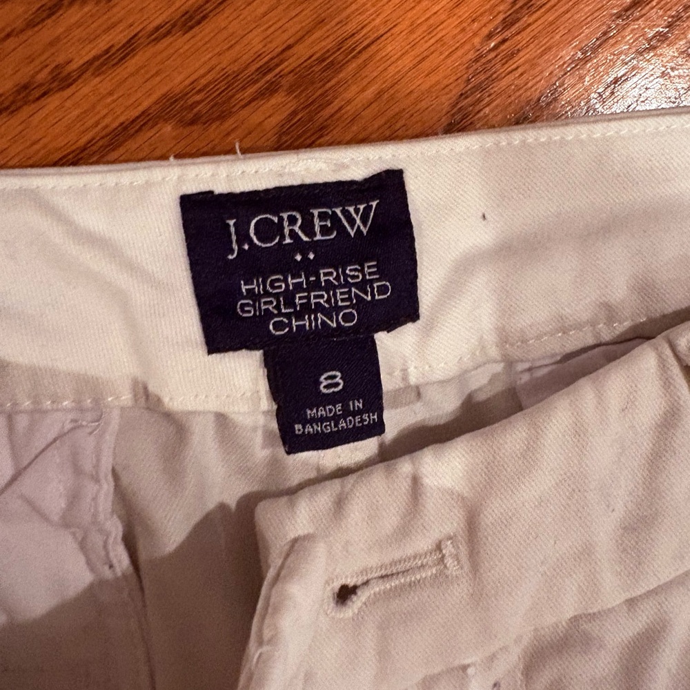 J. Crew High-Rise Girlfriend Chino Pants - Beige